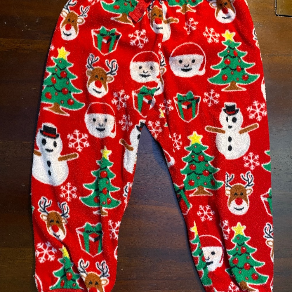 Christmas pajama bottoms only size 4